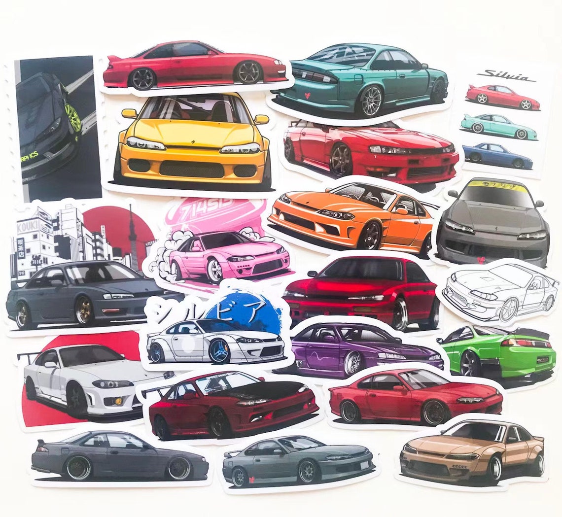 Autorama Sticker Custom Text Message Laser Engraved Plywood Skyline S15 Silvia Keychain ...