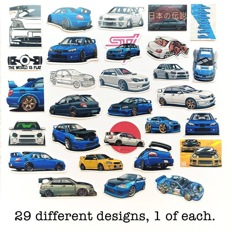 29pc JDM Rally Legend Second Generation GD Impreza WRX Sti S202 S203 ...