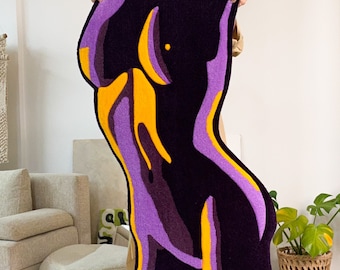 Thermal Body Woman Tufted Rug / Fluffy & Decorative, Handmade Tuft Rug