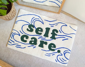 Self Care Tufted Rug / Custom Rug, Tuft Rug, Handmade Rug, Fluffy, Housewarming Gift, Handmade Gift