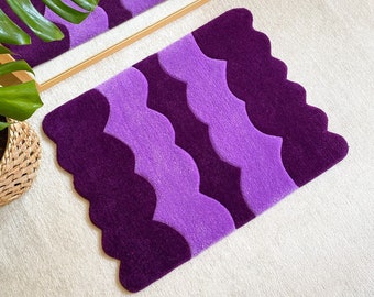 Tapis moelleux touffeté à la main / tapis personnalisé, doux et esthétique, tapis fait main, tapis coloré, tapis touffeté
