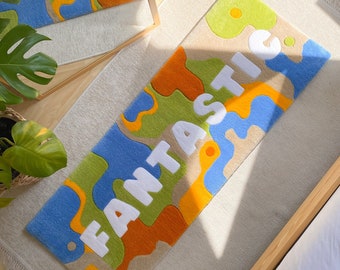 Tapis capitonné à la main personnalisé/tapis drôle, doux et esthétique, cadeau personnalisé, tapis capitonné duveteux