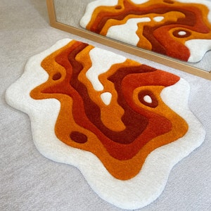 Volcanic Tufted Rug / Custom Rug, Handmade Rug, Soft & Fluffy, Housewarming Gifts, Tuft Rug