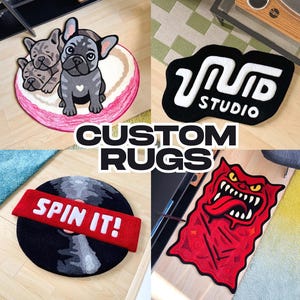 Benutzerdefinierter Tufting-Teppich / personalisierter Teppich, benutzerdefinierter Tuft-Teppich, maßgeschneidertes Geschenk, handgefertigter Teppich, personalisierter Tufting-Teppich, auf Bestellung handgefertigt