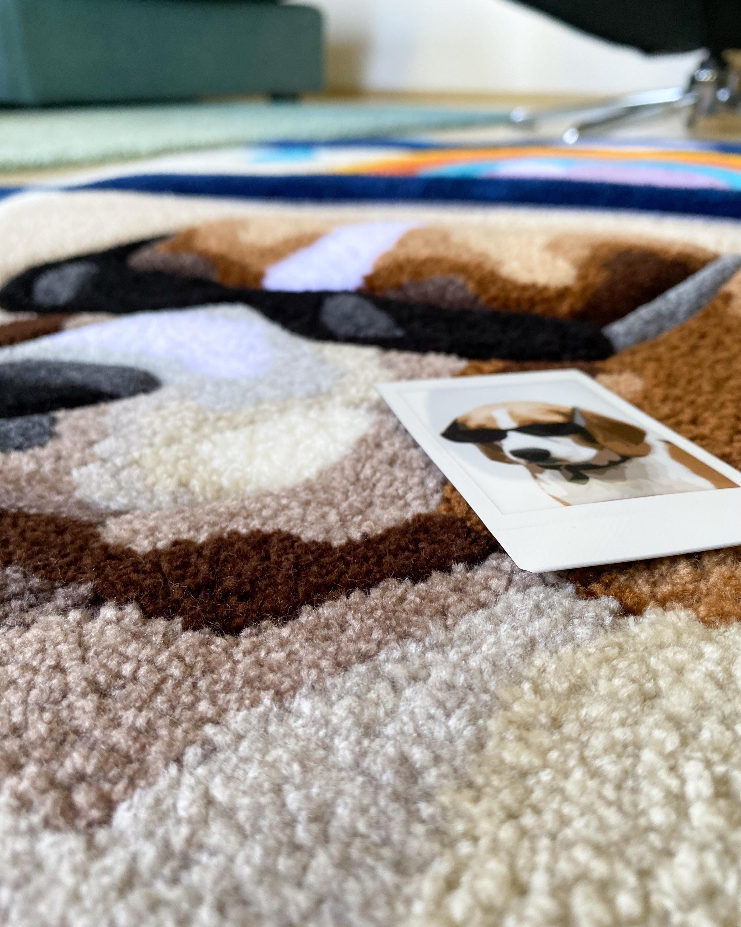 Customized Fine Rugs Custom Snapshot Hand Tufted Rug, Personalized Pet Rug, Customized Gift ...