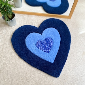 Tufted Heart Rug / Custom Tuft Rug, Fluffy & Soft, Personalized Rug ...