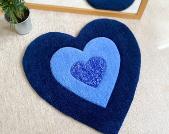 Tufted Heart Rug / Custom Tuft Rug, Fluffy & Soft, Personalized