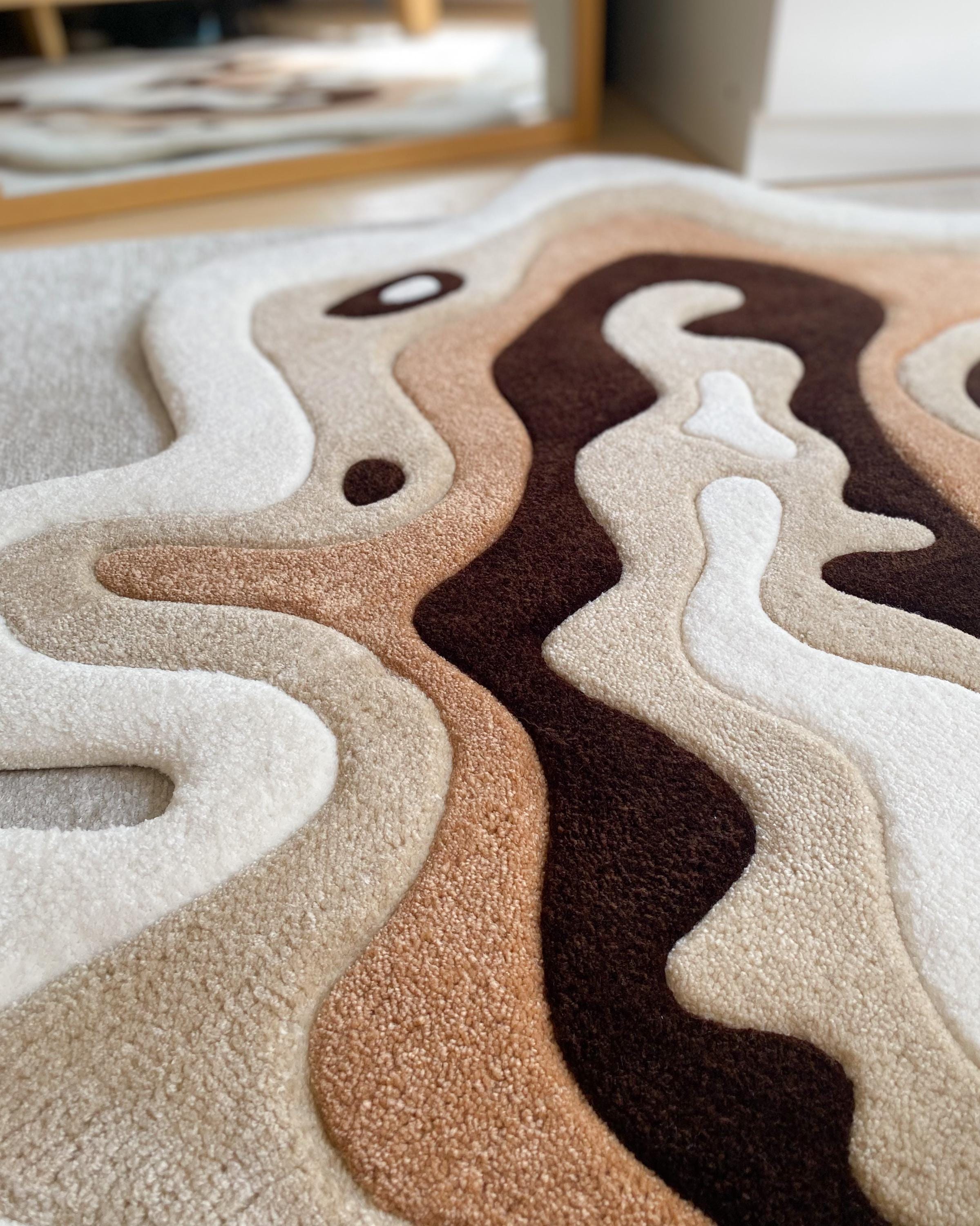Steppe Grass Tufted Rug, Fluffy Custom Rug, Handmade Tuft Rug, Handmade ...