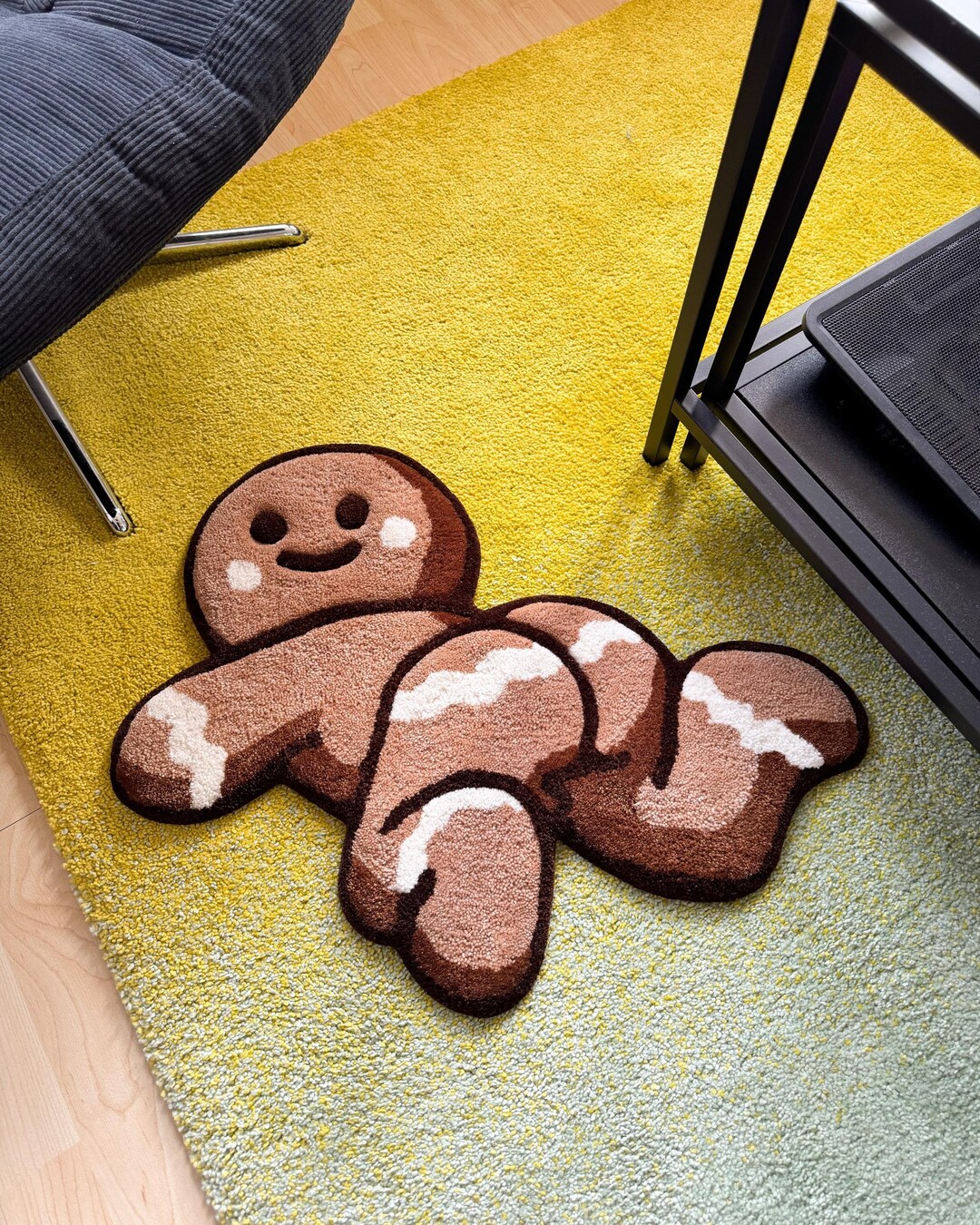 Naughty Gingerbread Tufted Rug / %100 Handmade Tufted Rug, Christmas ...
