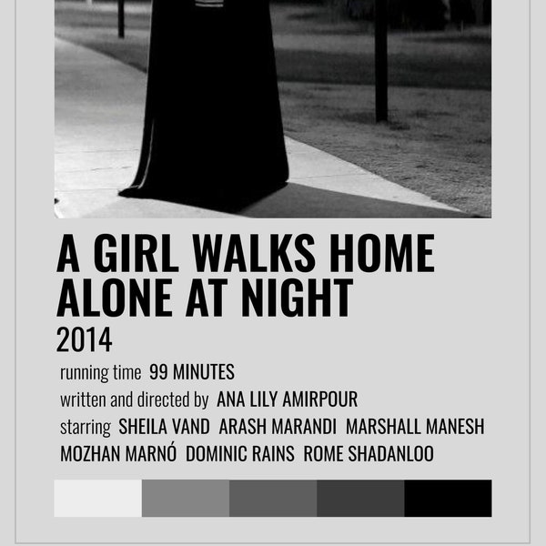 A Girl Walks Home Alone at Night | Ana Lily Amirpour | Polaroid Movie Poster | Minimalist Movie Poster | Retro Movie Poster | Wall Art Print