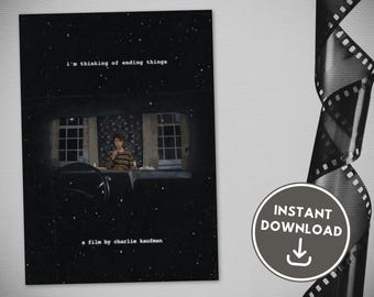 I'm Thinking of Ending Things | Charlie Kaufman | Jessie Buckley | Jesse Plemons | Custom Movie Poster | Retro Movie Poster | Wall Art Print