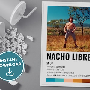 Nacho Libre | Jared Hess | Polaroid Film Poster | Minimalistisches Filmplakat | Retro Film Poster | Kunstdruck