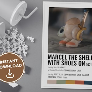 Marcel the Shell with Shoes On | Dean Fleischer-Camp | Polaroid Movie Poster | Minimalist Movie Poster | Retro Movie Poster | Wall Art Print