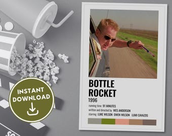 Bottle Rocket | Wes Anderson | Polaroid Movie Poster | Minimalist Movie Poster | Retro Movie Poster | Wall Art Print