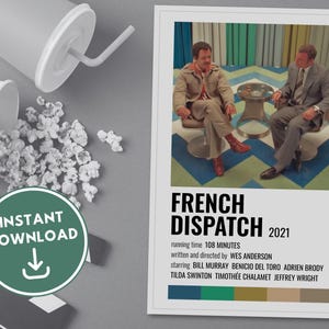 French Dispatch | Wes Anderson | Polaroid Movie Poster | Minimalist Movie Poster | Retro Movie Poster | Wall Art Print