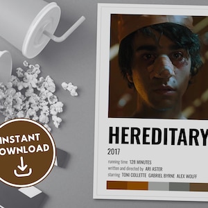 Hereditário | Ari Aster | Cartaz de filme Polaroid | Cartaz de filme minimalista | Cartaz de filme retrô | Impressão de arte de parede