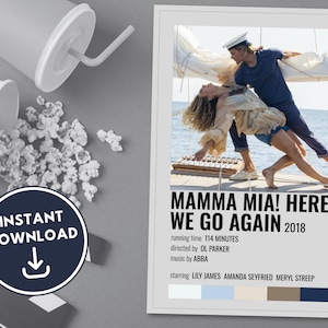 Mamma Mia! Here We Go Again | Ol Parker | Polaroid Movie Poster | Minimalist Movie Poster | Retro Movie Poster | Wall Art Print