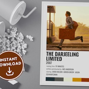 The Darjeeling Limited | Wes Anderson | Polaroid Movie Poster | Minimalist Movie Poster | Retro Movie Poster | Wall Art Print