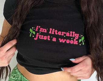 I'm Just a Wook Baby Tee |  Rave Crop Top Baby Tee | Festival Tee, EDM Shirt