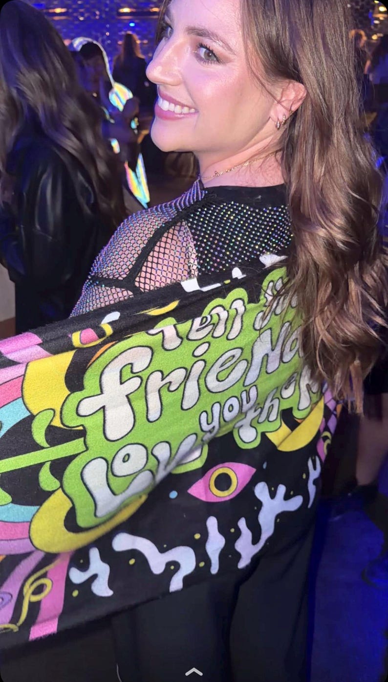 Tell Your Friends You Love Them Pashmina | Festival Scarf | Rave Pashmina image 4
