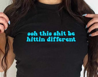 Hittin Different Baby Tee |  Rave Crop Top Baby Tee | Griz Inspired Tee, Festival Tee, EDM Shirt
