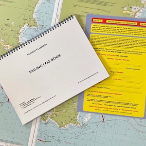 Passage Planners Sailing Yacht Log Book + VHF/DSC Mayday & Pan-Pan Cockpit Card