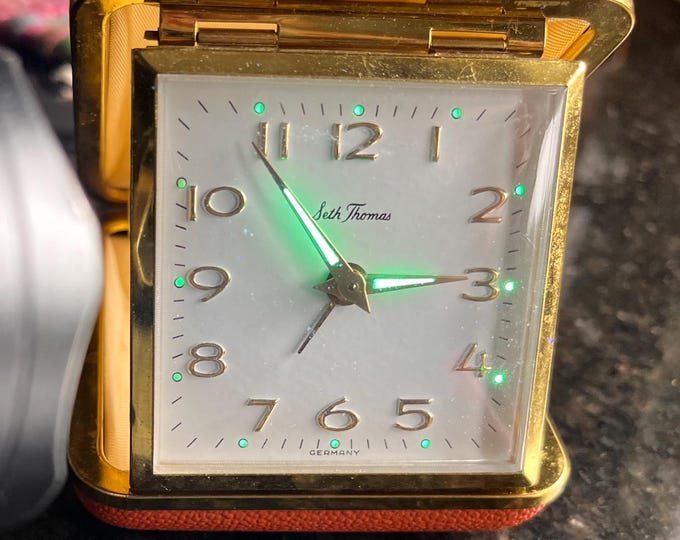 Vintage Seth Thomas Wind up Travel Alarm Clock - Made in Germany - Etsy