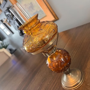 Amberina Oil Lamp - Etsy