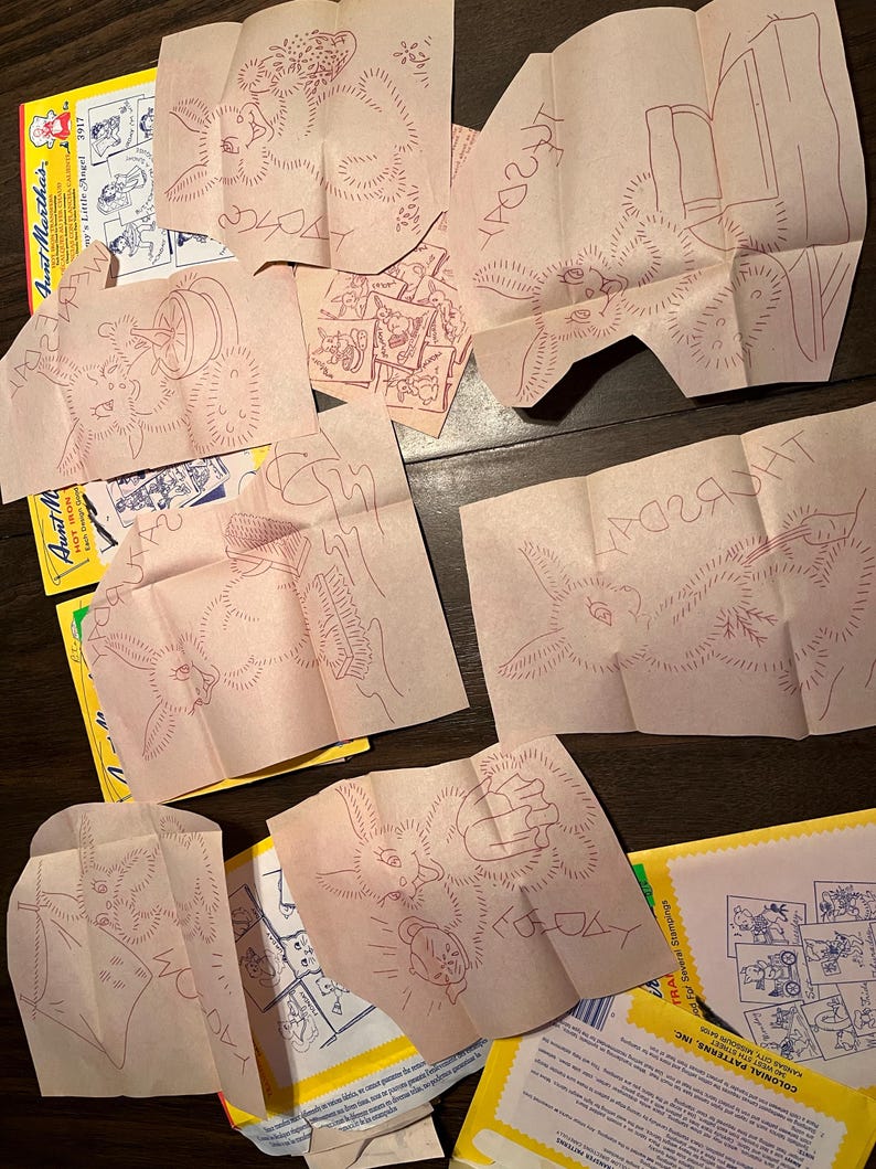 Vintage Aunt Martha's Embroidery Transfers – 6 Pattern Lot - Etsy