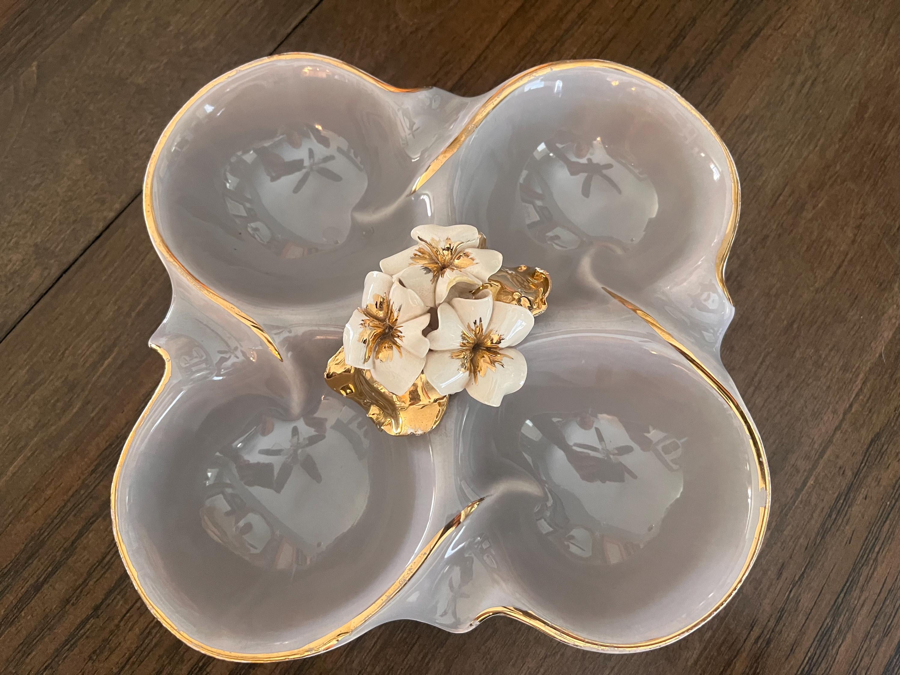 Mikimoto Clover Jewelry Tray – Fine Porcelain Trinket Dish With