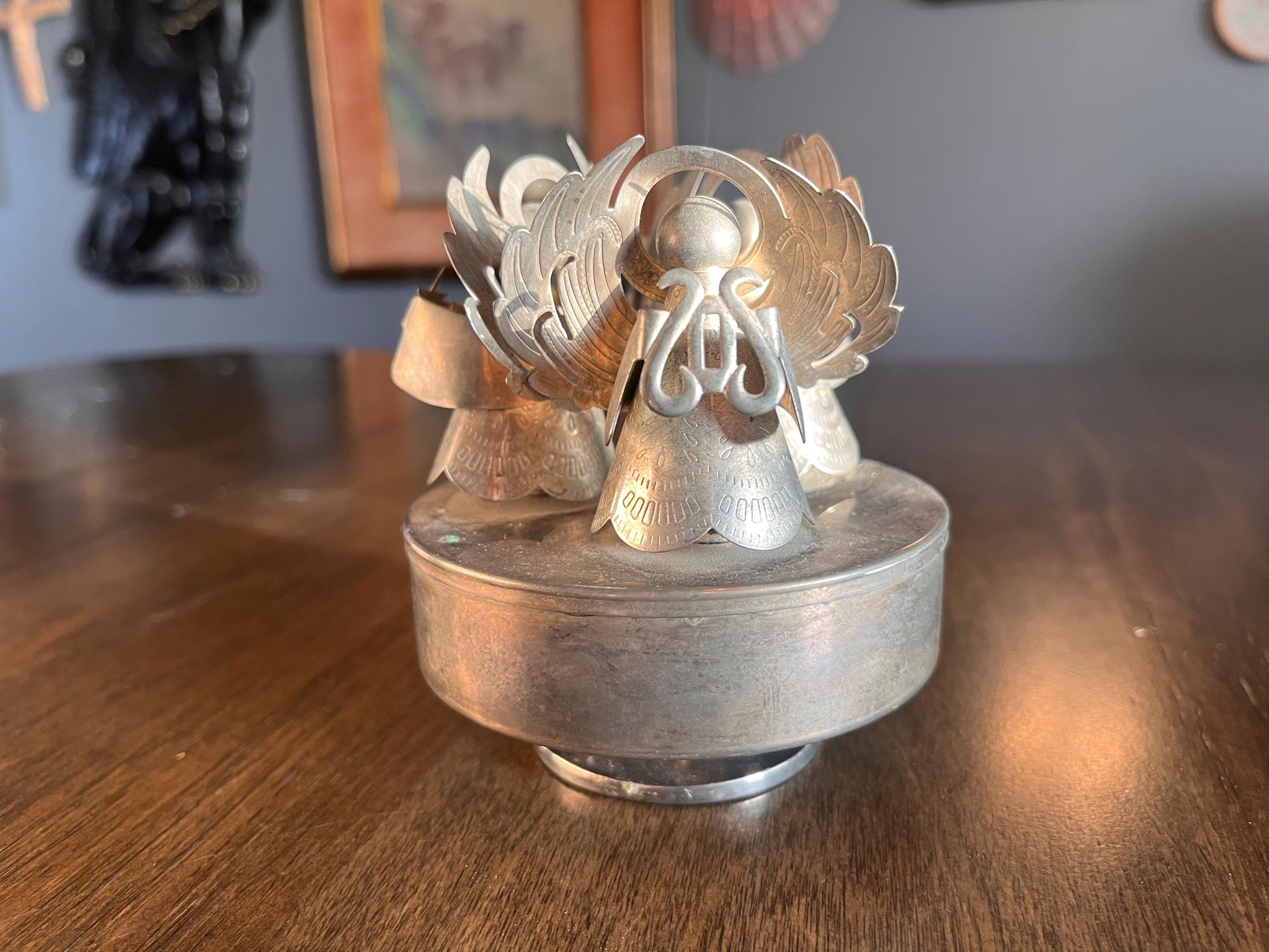 Vintage Rotating Musical Angel Figurine - Plays 