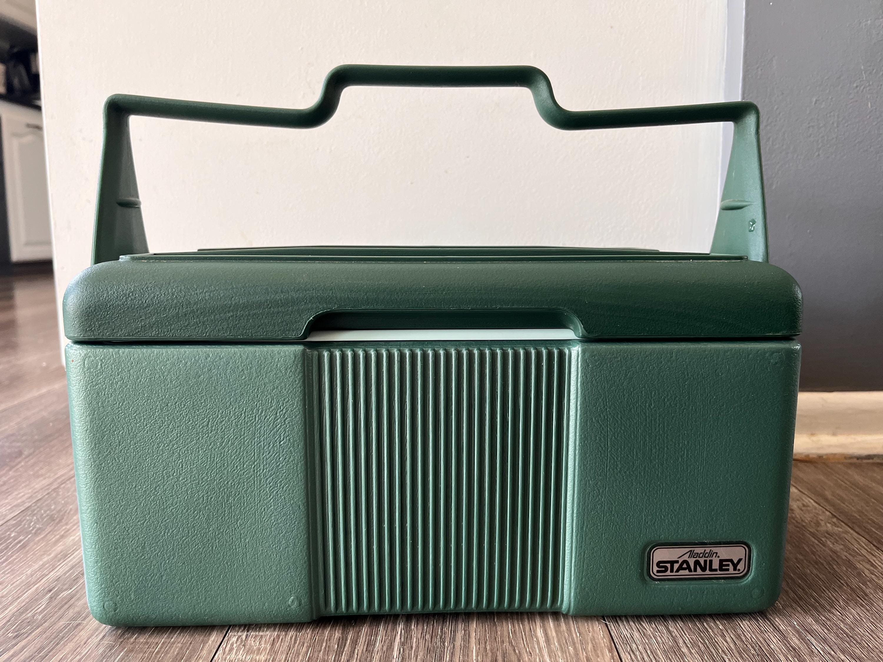 Vintage Stanley Hammertone Green Lunch Box Cooler - Aladdin Line
