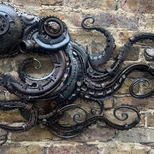 Octopus- wall mounted metal sculpture. (Please email if you are interested in owning this artwork)