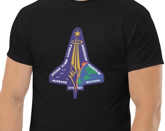 NASA Flight Insignia STS-107 T-Shirt - Space Shuttle Columbia Tribute Tee - Klassisches T-Shirt für Männer