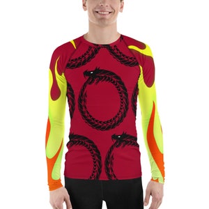 Dragon-Eating-Itself Rash Guard for BJJ, MMA, and Kickboxing - Men's Rash Guard