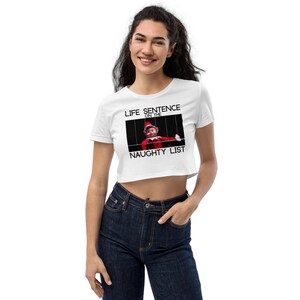 Naughty List Life Sentence Elf Crop Top