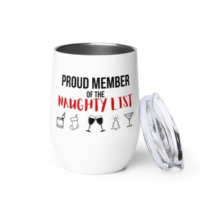 Naughty List Christmas Wine Tumbler