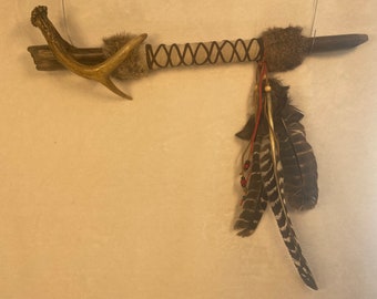 Deer Antler and Wood Tobacco Pipe
