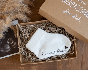 Schwangerschaft verkünden Du wirst Papa Überraschung Schwanger Geschenkbox Babysocke Baby Überraschung für dich Nachwuchs