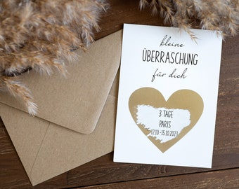 Personalized scratch-off card gift "a little surprise for you" gift idea voucher birthday present wedding present friend