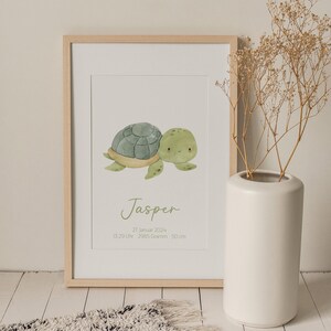 Namensposter personalisiert Geburtsgeschenk mit Tiermotiv Poster Geschenk Geburt Geburtstag Taufe Kommunion Babyparty Löwe Fuchs