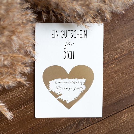 Gutschein Rubbelkarte personalisiert als Geburtstagsgeschenk Weihnachtsgeschenk für Freundin Freund Geburtstagsgutschein Eltern Weihnachten