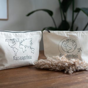 Tasche Reiseapotheke Medikamente für Reise Weltkarte Pflaster Reiseaccessoire Kosmetiktasche Reisen Erste Hilfe Set Sommerurlaub