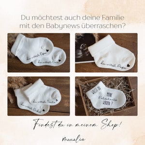 Patentante Patenonkel Baby Frage Schwangerschaft verkünden Willst du meine Patentante werden Babysocke Geschenkbox Überraschung Nachwuchs Bild 4