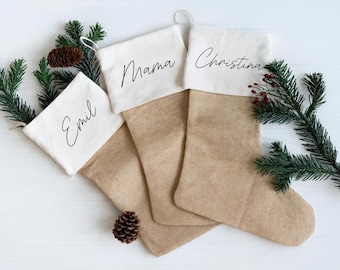 Nikolausstiefel Personalisiert mit Name zum Aufhängen Weihnachtsstiefel Kamin Dekoration Weihnachtsgeschenke Nikolaussocke Weihnachtsstrumpf