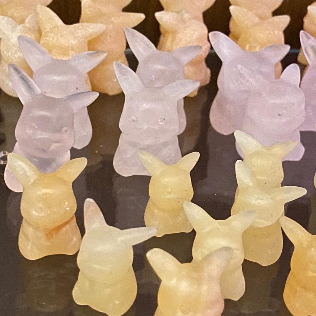 Pikachu Crystal Carving Hand Carved With Orange Calcite - Etsy