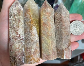 1000 layer Garden Quartz Crystal Tower lodolite crystal Tower