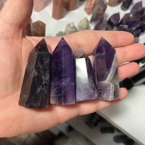 Dream Amethyst Crystal Tower Chevron Amethyst crystal Tower Dream Amethyst Dog Tooth Amethyst