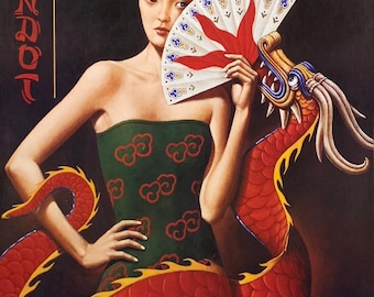 Rafal Olbinski opera poster - Puccini Turandot