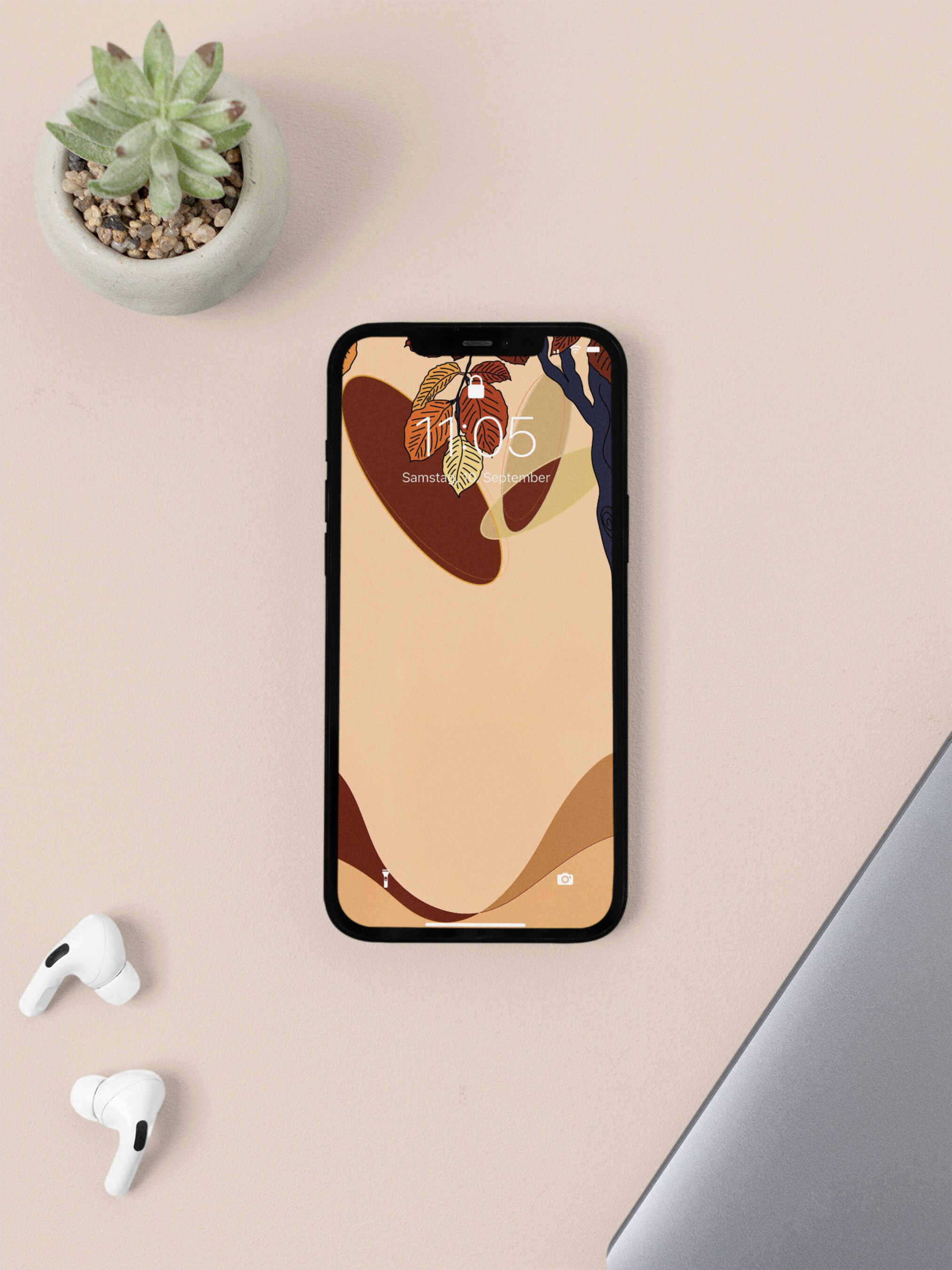 IPhone Wallpaper, Autumn Wallpaper, Cozy iPhone Wallpaper, Digital